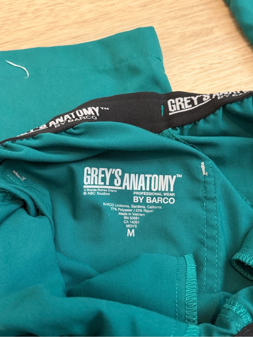 Unisex Hunter Green Scrub Pants - Picture 3 of 3
